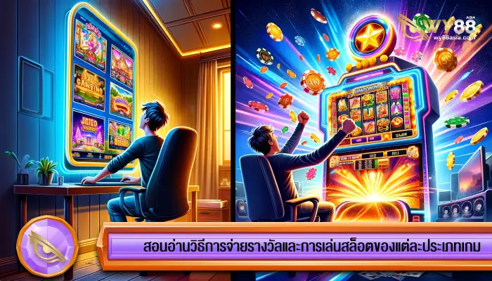 สอนอ่านวิธีการจ่ายรางวัลและการเล่นสล็อตของแต่ละประเภทเกม